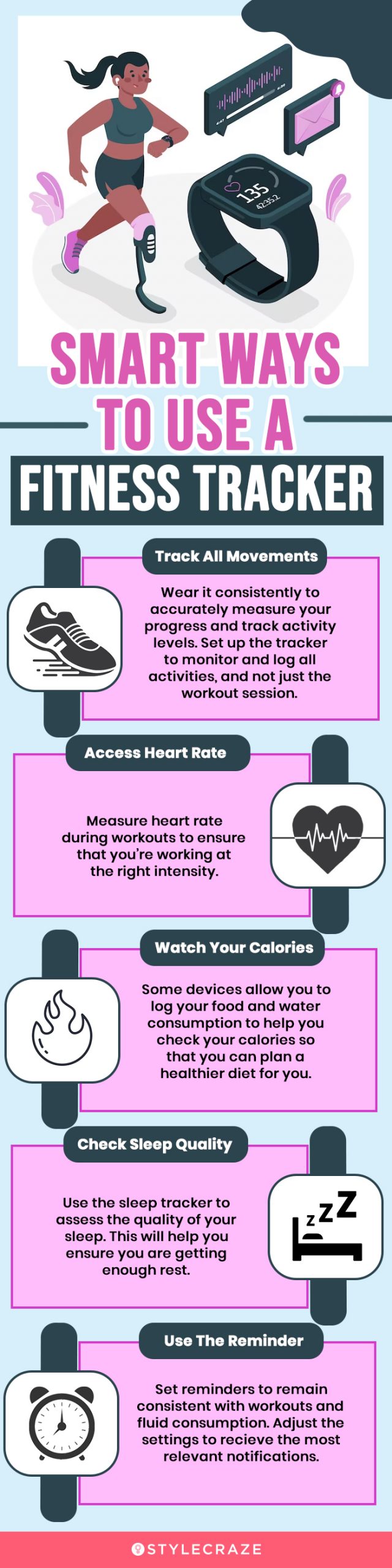 Smart Ways To Use A Fitness Tracker (infographic)