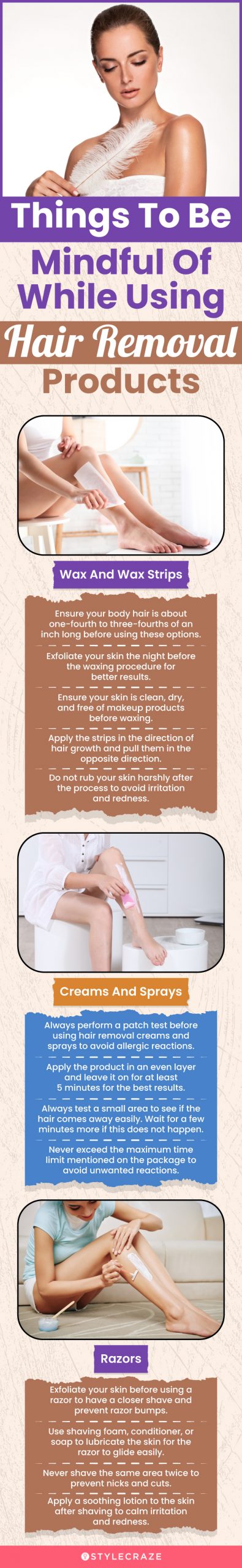 Things To Be Mindful Of While Using Hair Removal Products (infographic)