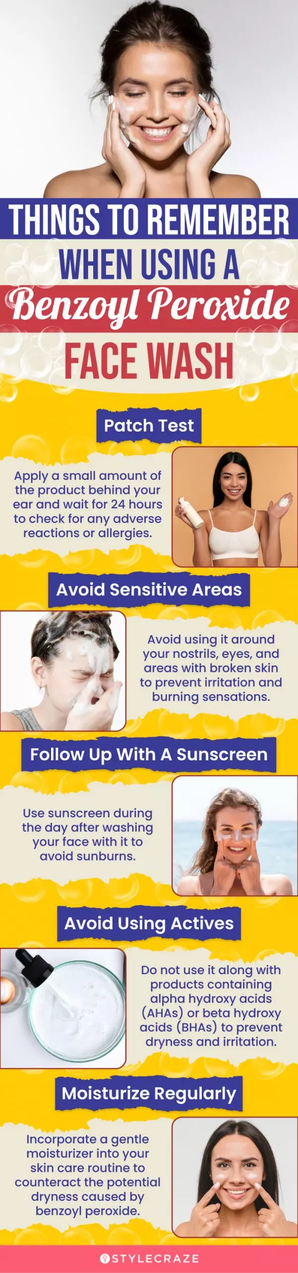 Things To Remember When Using A Benzoyl Peroxide Face Wash (infographic)