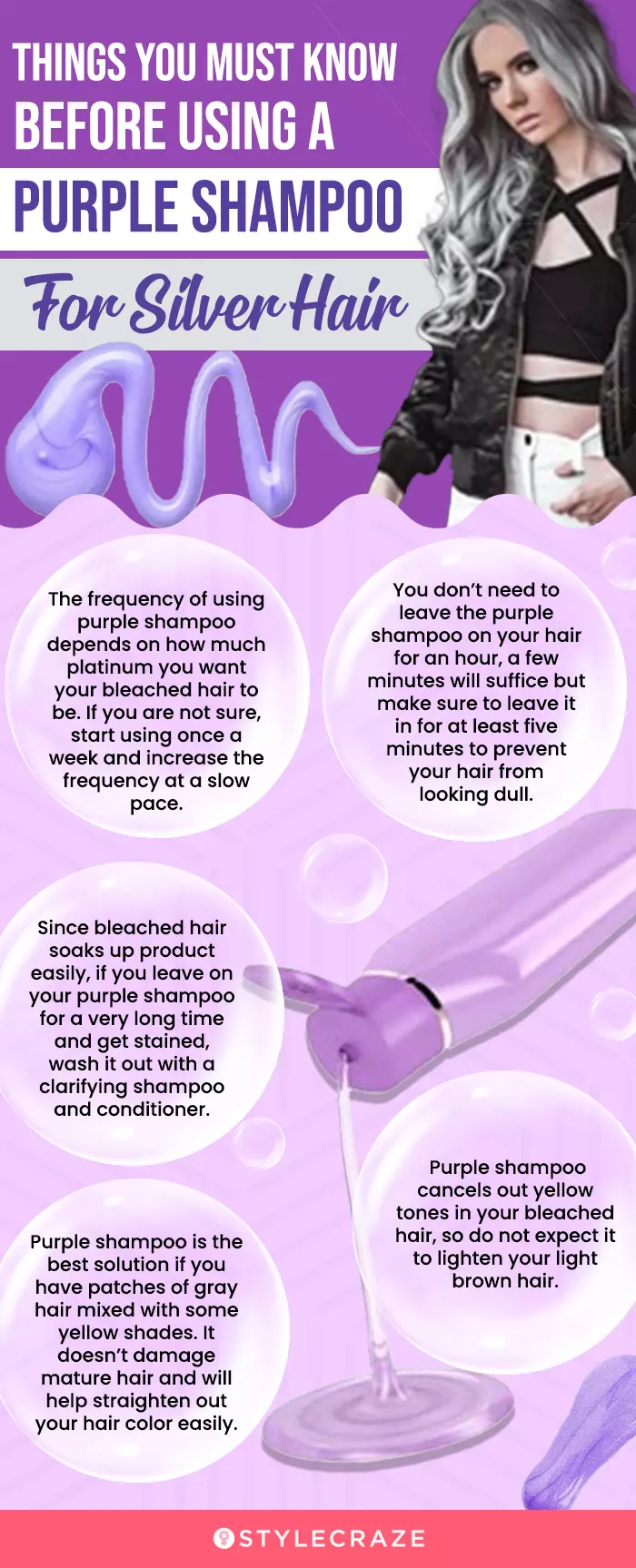 Things You Must Know Before Using A Purple Shampoo For Silver Hair (infographic)