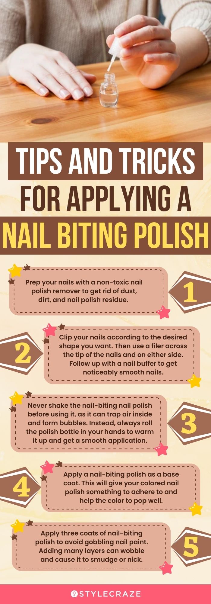 Tips And Tricks For Applying A Nail Biting Polish (infographic)