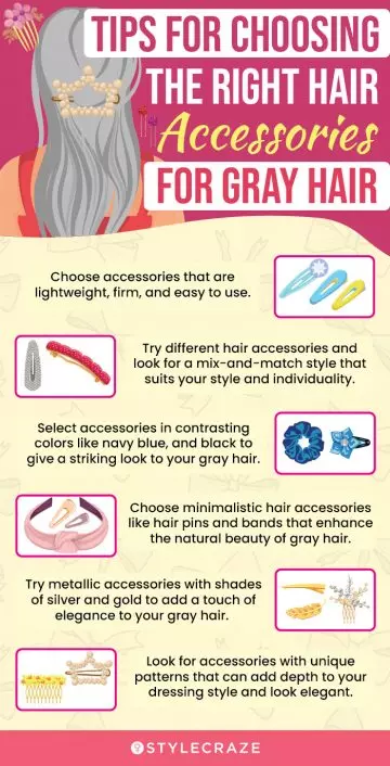 Tips For Choosing The Right Hair Accessories For Gray Hair (infographic)