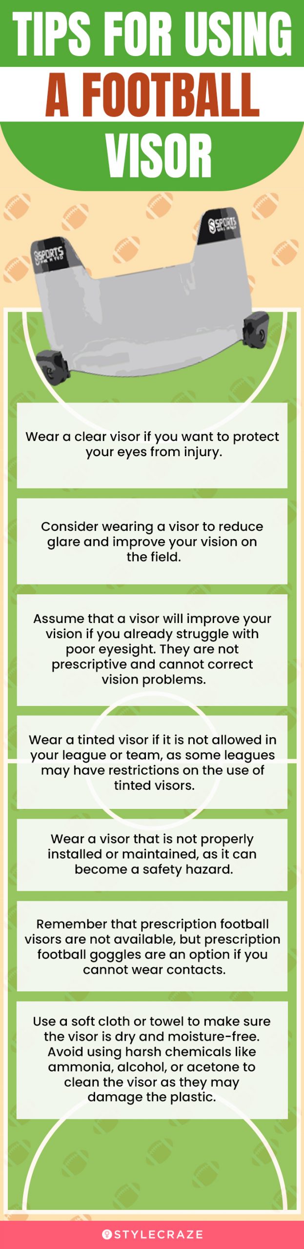 Tips For Using A Football Visor (infographic)