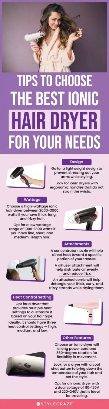 Tips To Choose The Best Ionic Hair Dryer (infographic)