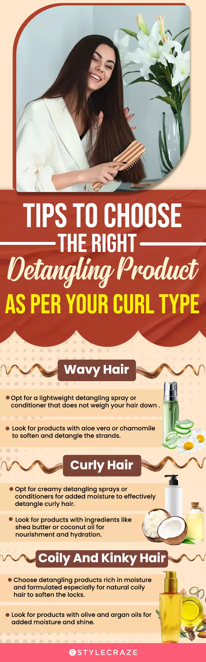 Tips To Choose The Right Detangling Product As Per Your Curl Type (infographic)