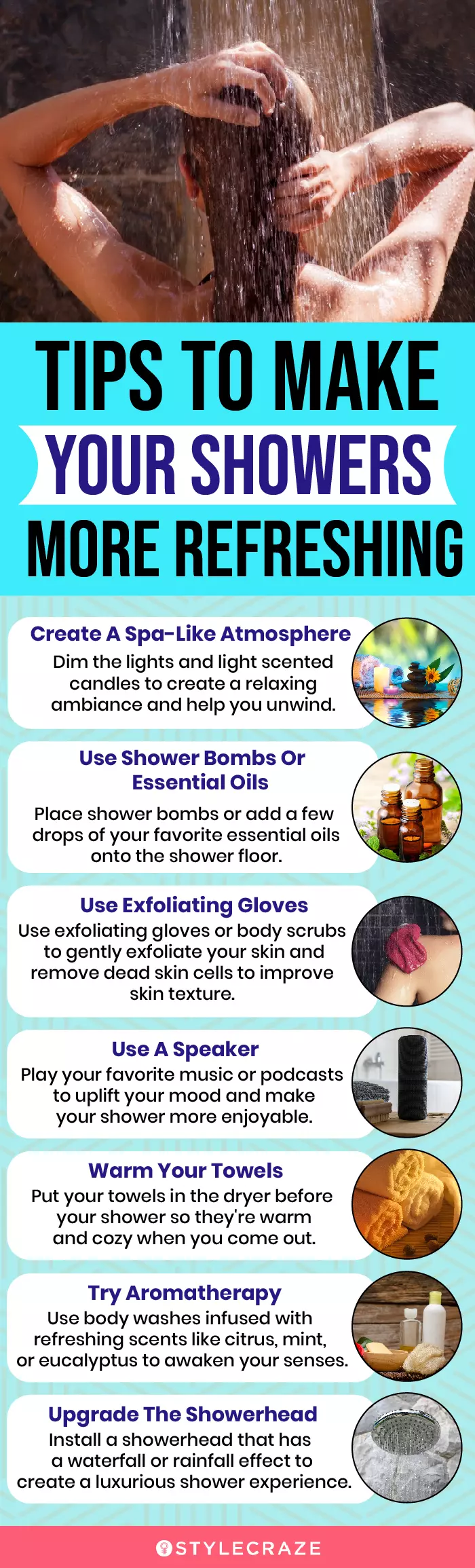 Tips To Make Your Showers More Refreshing (infographic)