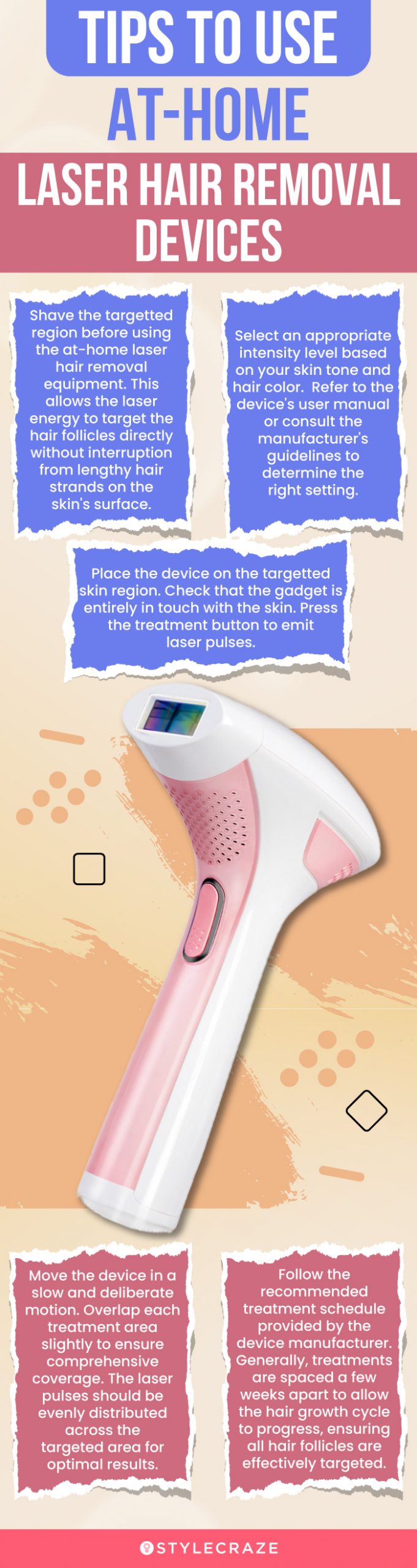Tips To Use At-Home Laser Hair Removal Devices (infographic)