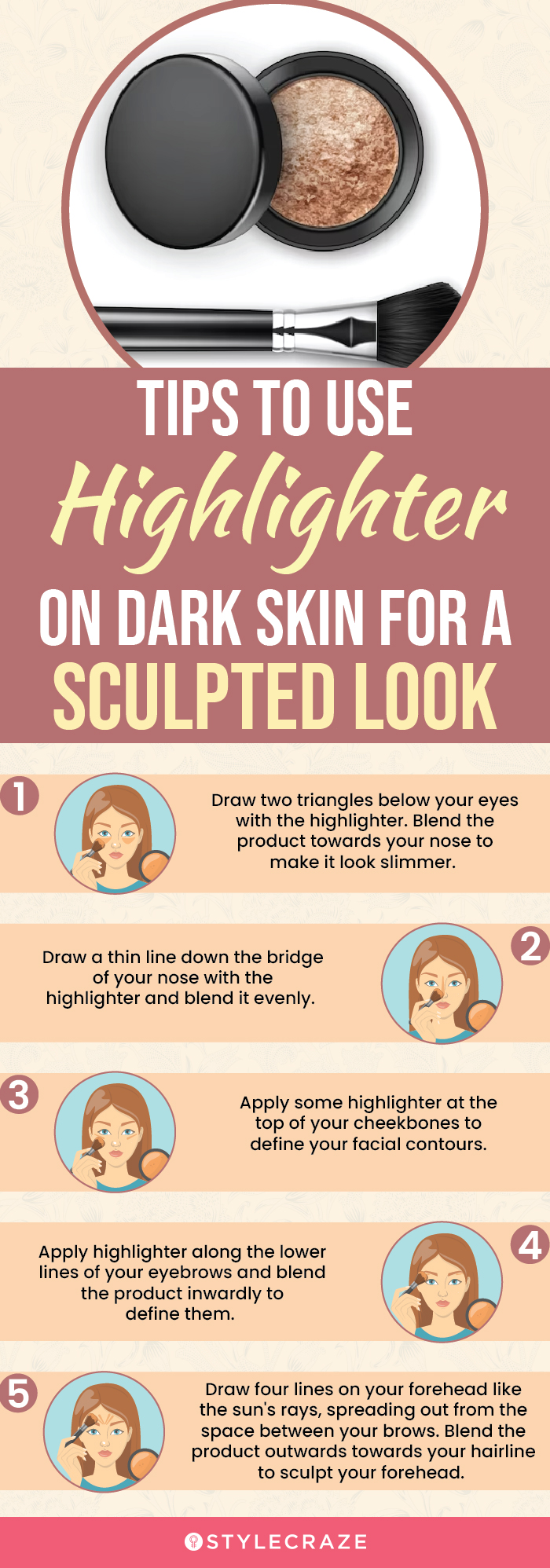 Tips To Apply A Highlighter On Dark Skin(infographic)