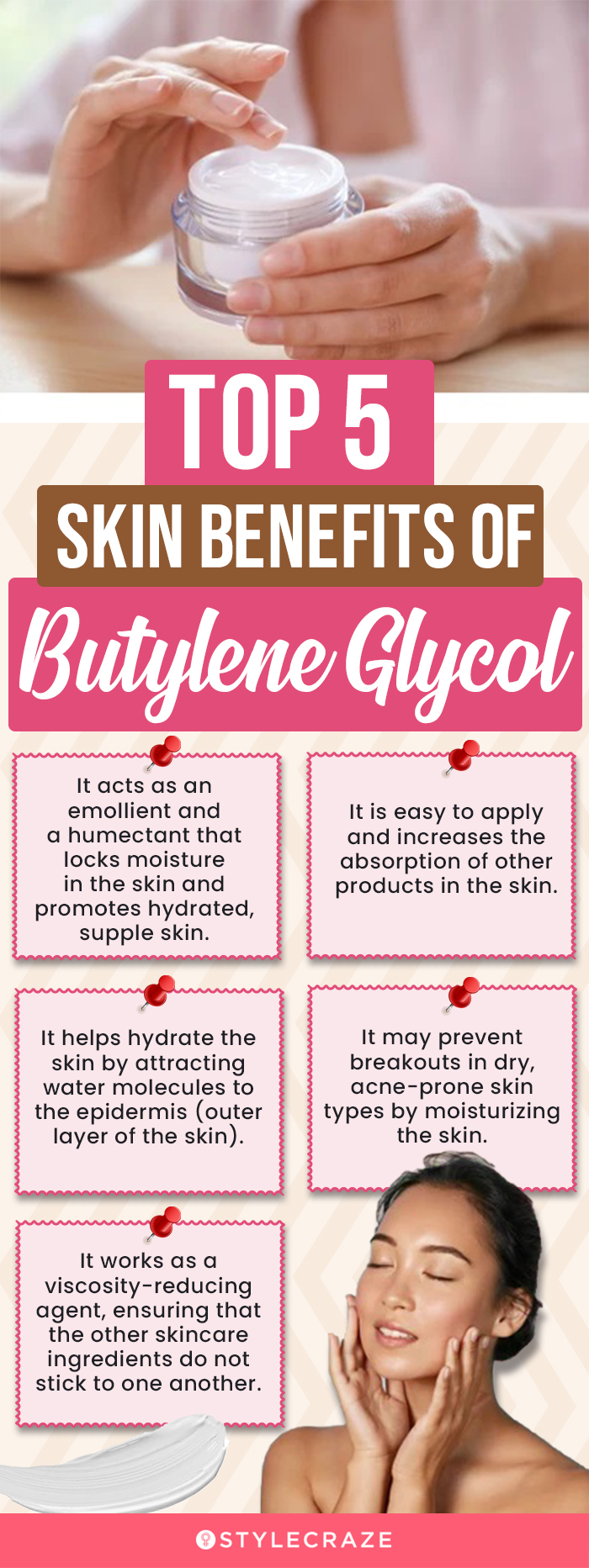 top 5 skin benefits of butylene glycol (infographic)