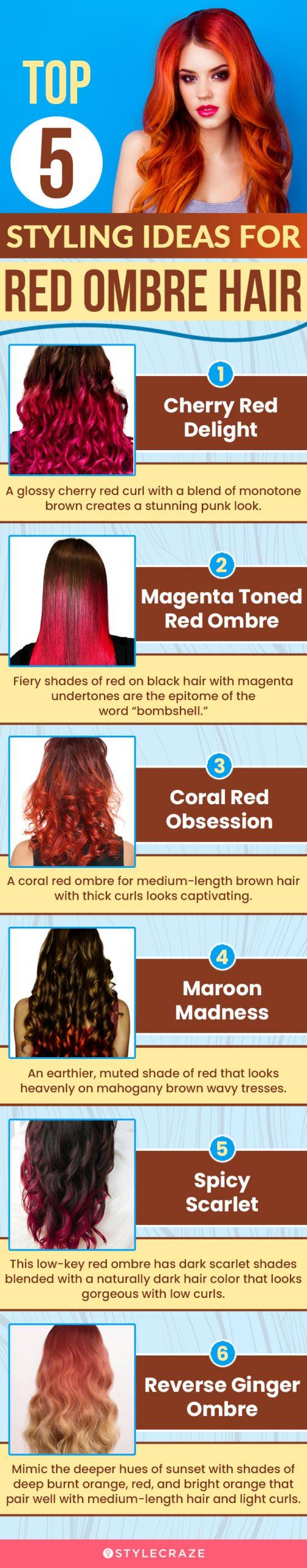 Empowering Hair Colour Ideas for All Ages : Chocolate Brown with Ombre Red