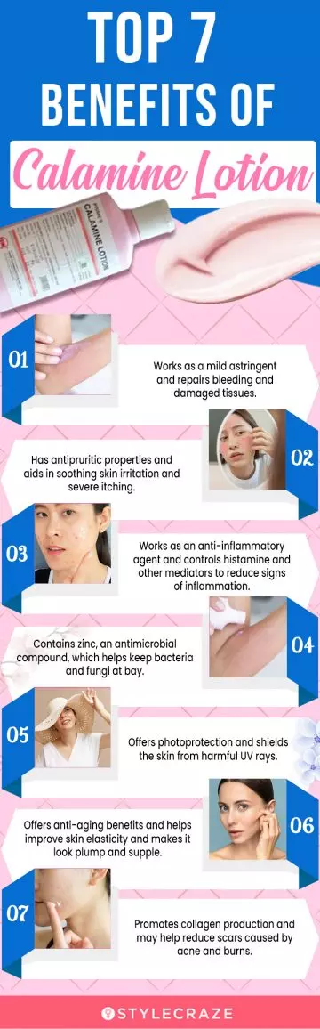 top 7 benefits of calamine lotion (infographic)