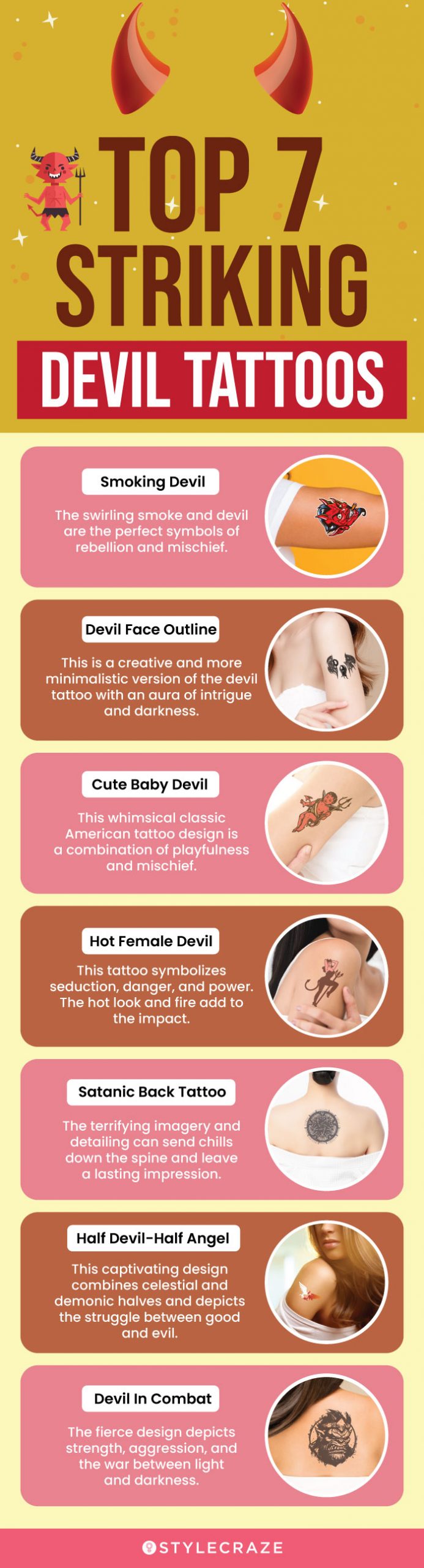 top 7 striking devil tattoos (infographic)