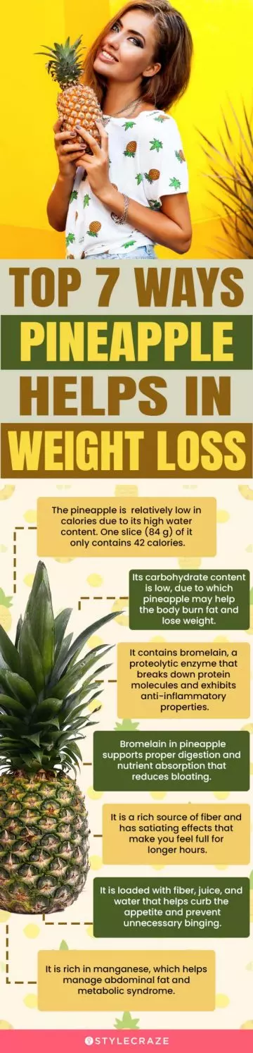 top 7 ways pineapple helps in weight loss (infographic)