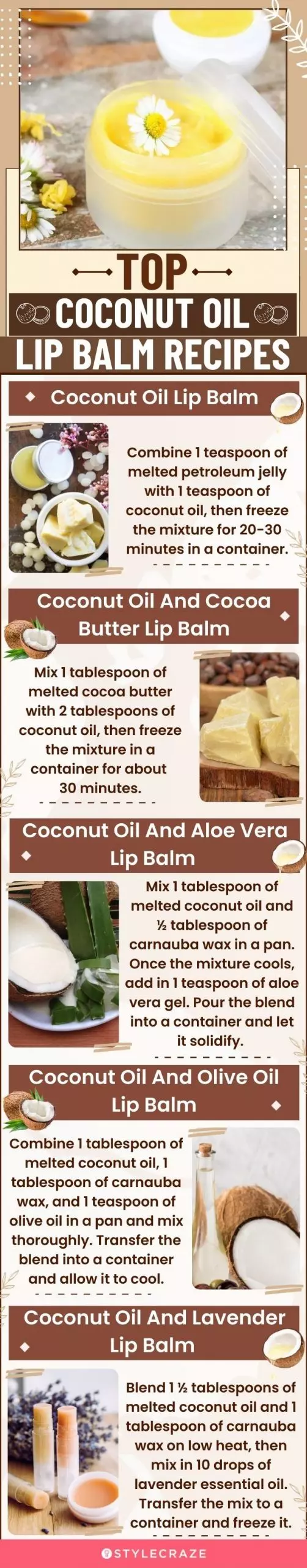 top coconut oil lip balm recipes (infographic)
