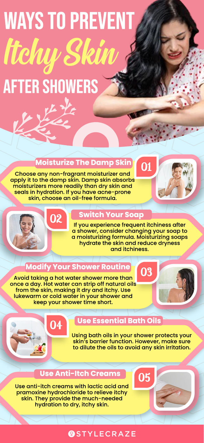 ways to prevent itchy skin after showers (infographic)