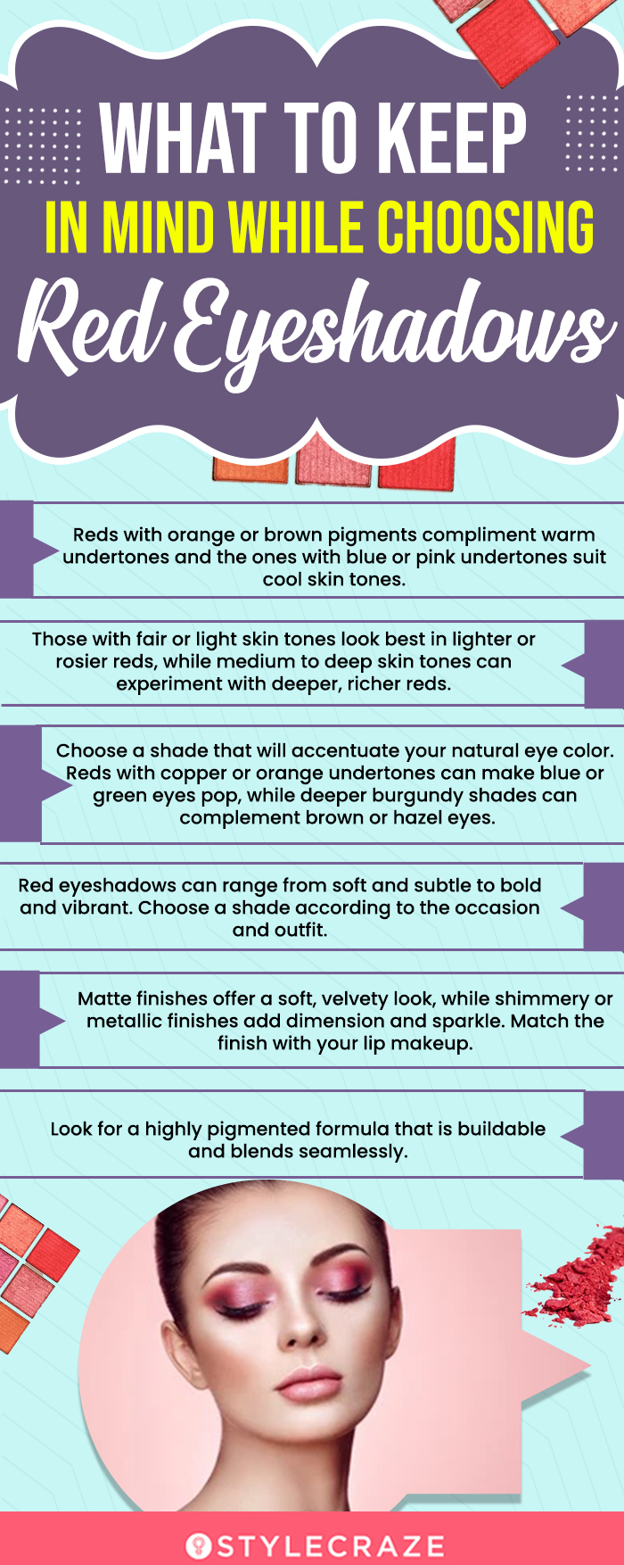 What To Keep In Mind While Choosing Red Eyeshadows (infographic)