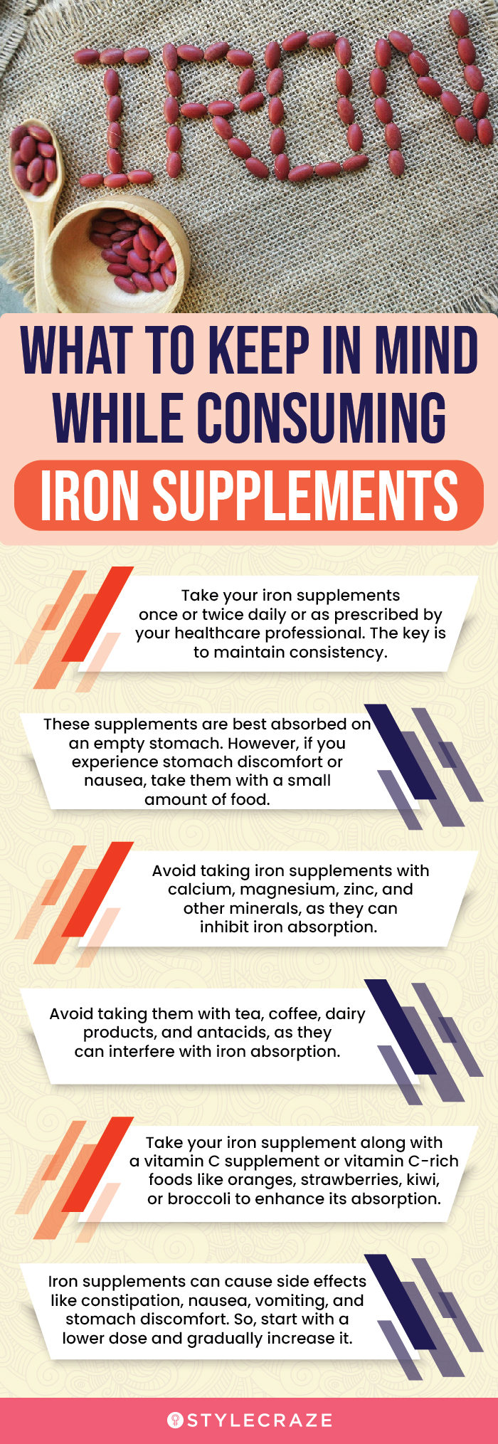 What To Keep In Mind While Consuming Iron Supplements(infographic)
