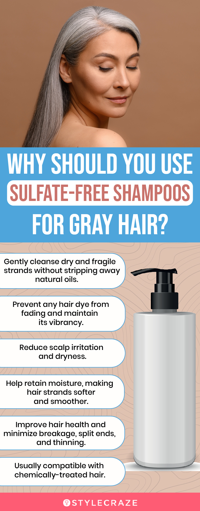 Why Should You Use Sulfate-Free Shampoos For Gray Hair?(infographic)