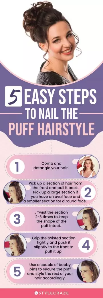 5 easy steps to nail the puff hairstyle (infographic)