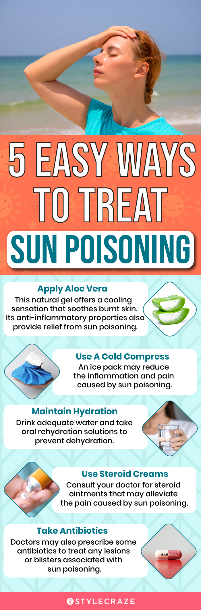5 easy ways to treat sun poisoning (infographic)