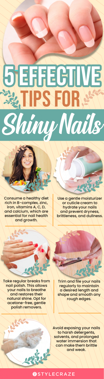 5 effective tips for shiny nails (infographic)