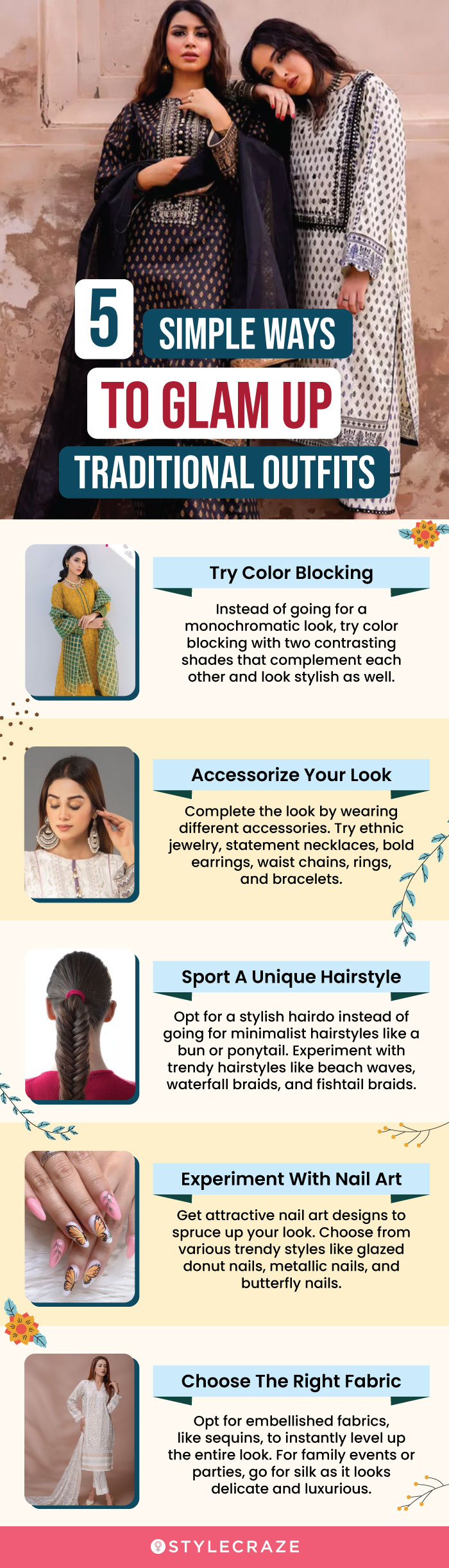 5 simple ways to glam up traditional attires (infographic)