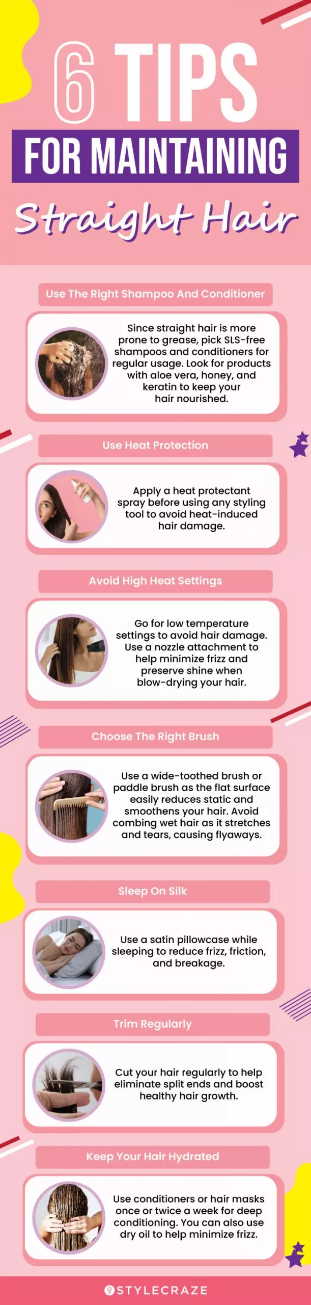 6 tips for maintaining straight hair (infographic)