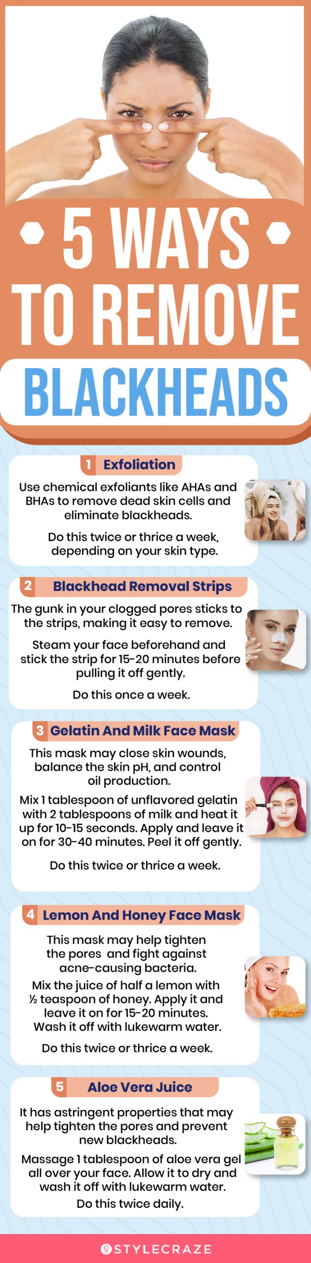 5 ways to remove blackheads(infographic)