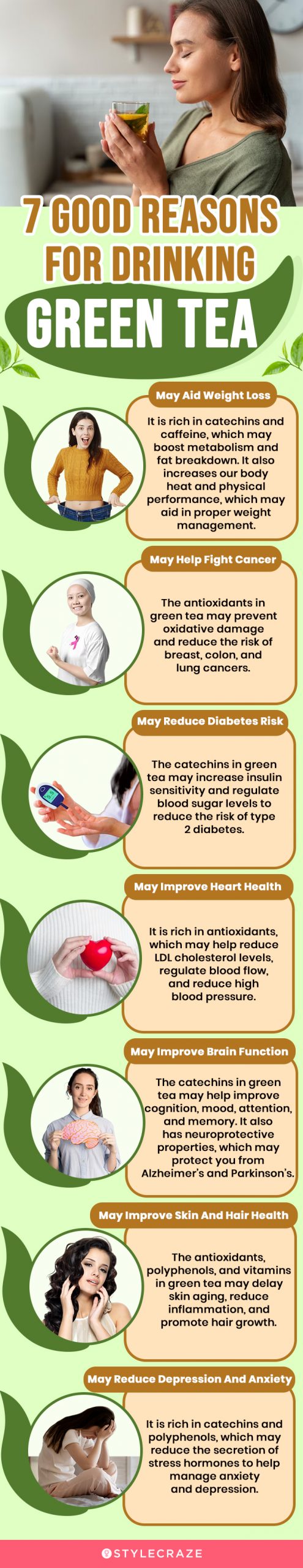 7 good reasons for drinking green tea (infographic)