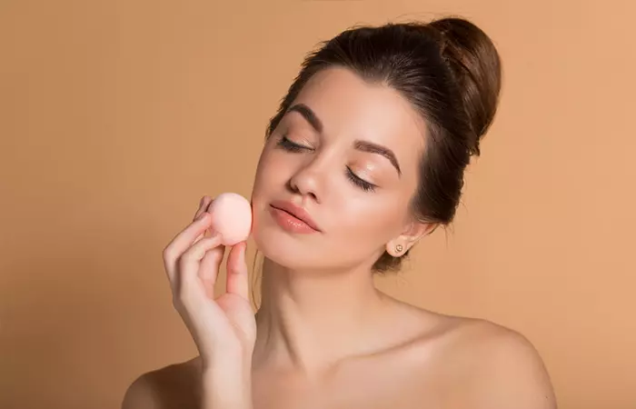Add Blush Under Foundation