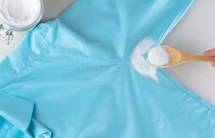 Apply Baking Soda And Hydrogen Peroxide