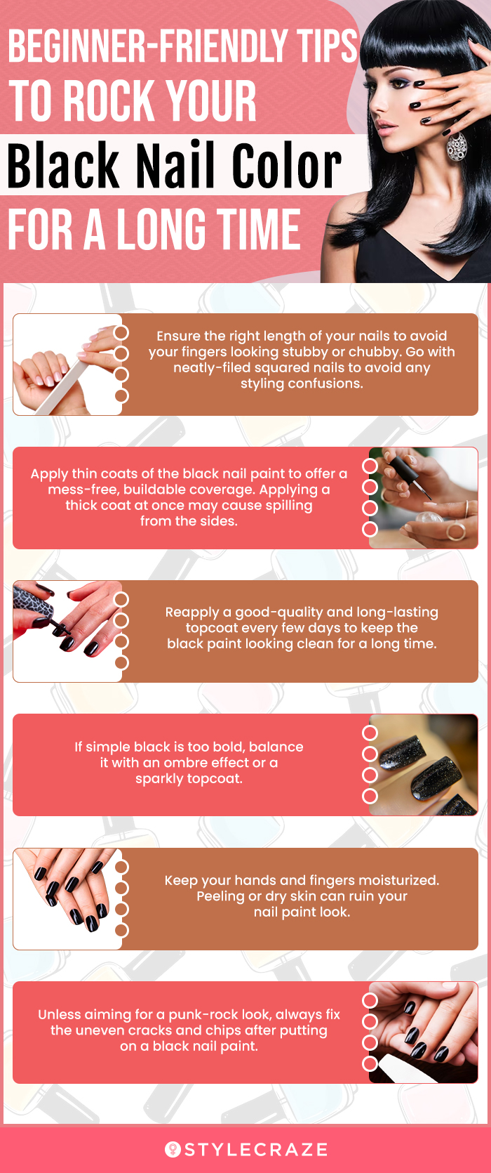 Beginner-Friendly Tips To Rock Your Black Nail Color For A Long Time (infographic)