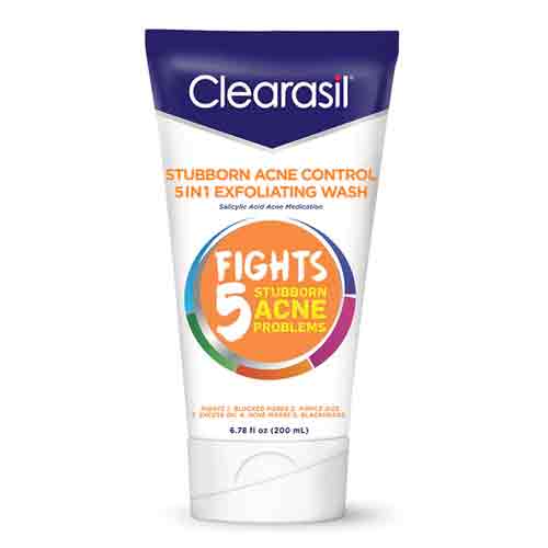 Clearasil Stubborn Acne Control 5-In-1 Exfoliating Wash