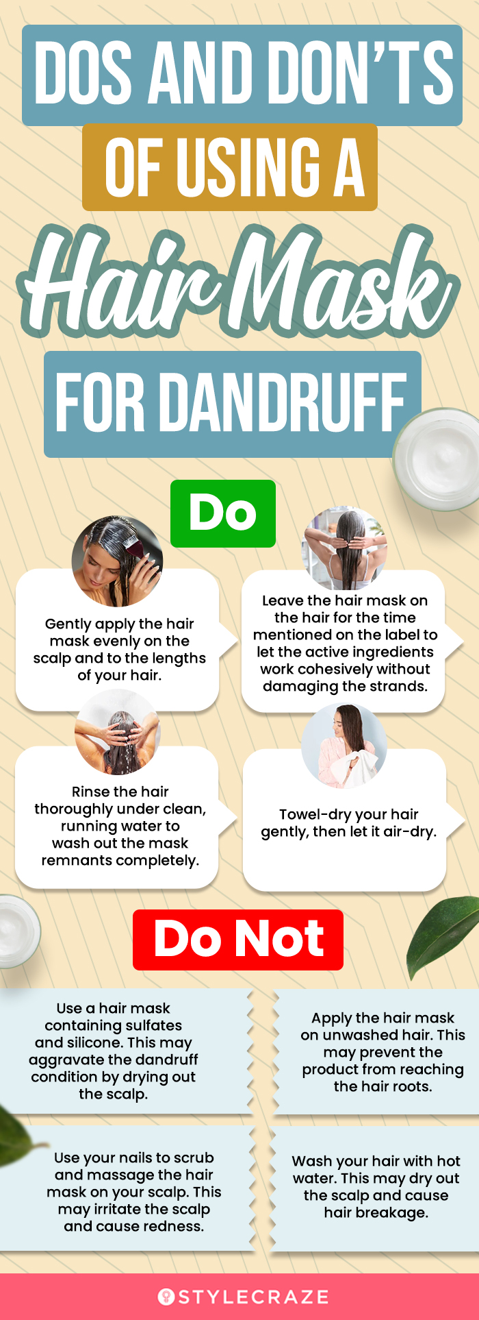 Dos And Don’ts Of Using A Hair Mask For Dandruff (infographic)