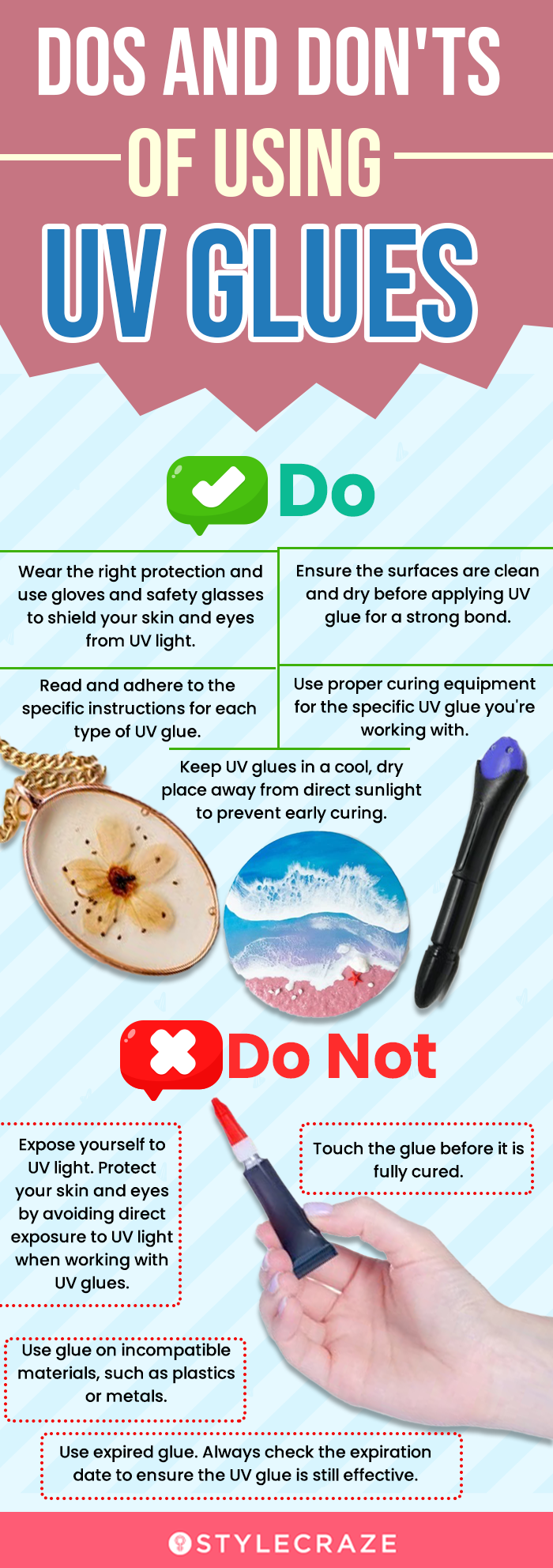 Dos And Don'ts Of Using UV Glues (infographic)