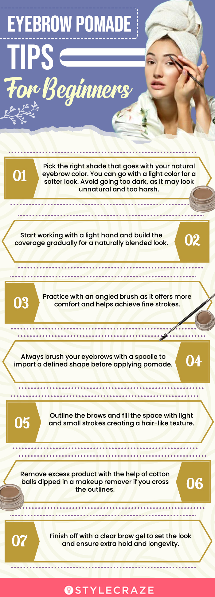 Eyebrow Pomade Tips For Beginners (infographic)