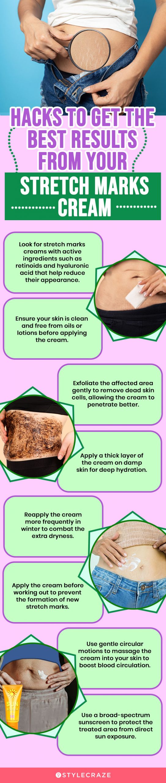 Hacks To Get The Best Results From Your Stretch Marks Cream (infographic)