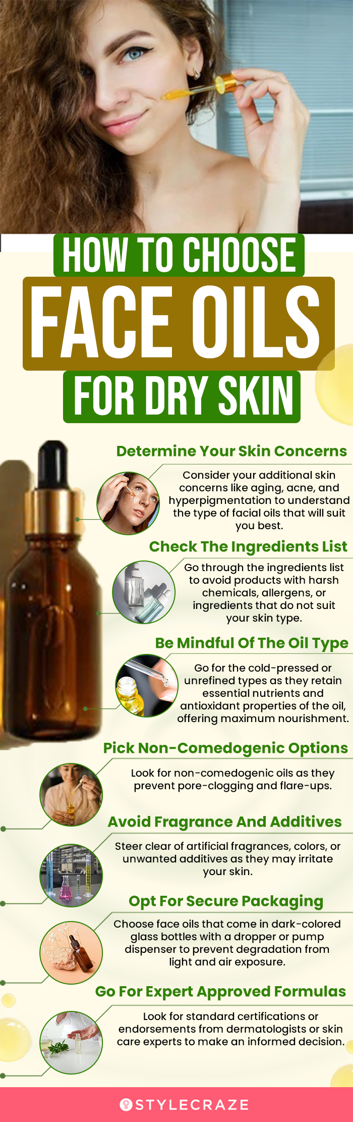 How To Choose Face Oils For Dry Skin (infographic)