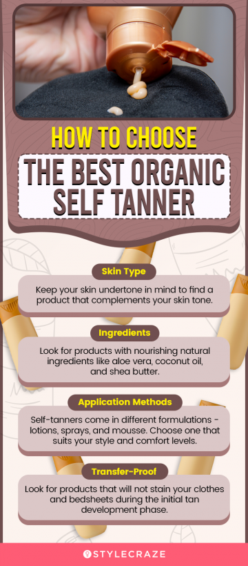 How To Choose The Best Organic Self Tanner (infographic)