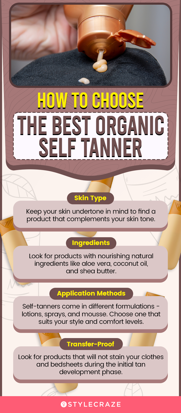 How To Choose The Best Organic Self Tanner (infographic)