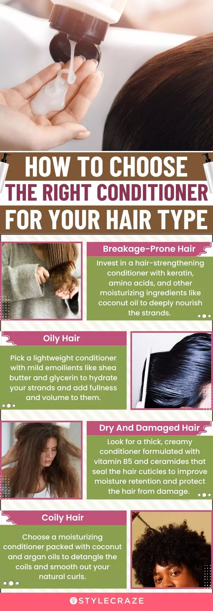 How To Choose The Right Conditioner For Your Hair Type (infographic)