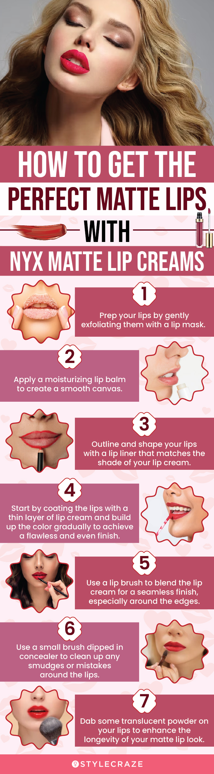 How To Get The Perfect Matte Lips With NYX Matte Lips Creams (infographic)
