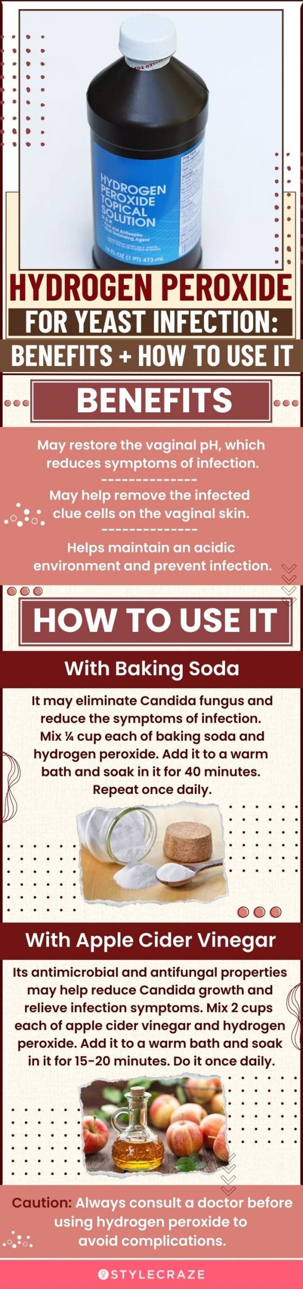 hydrogen peroxide for yeast infection benefits how to use it (infographic)