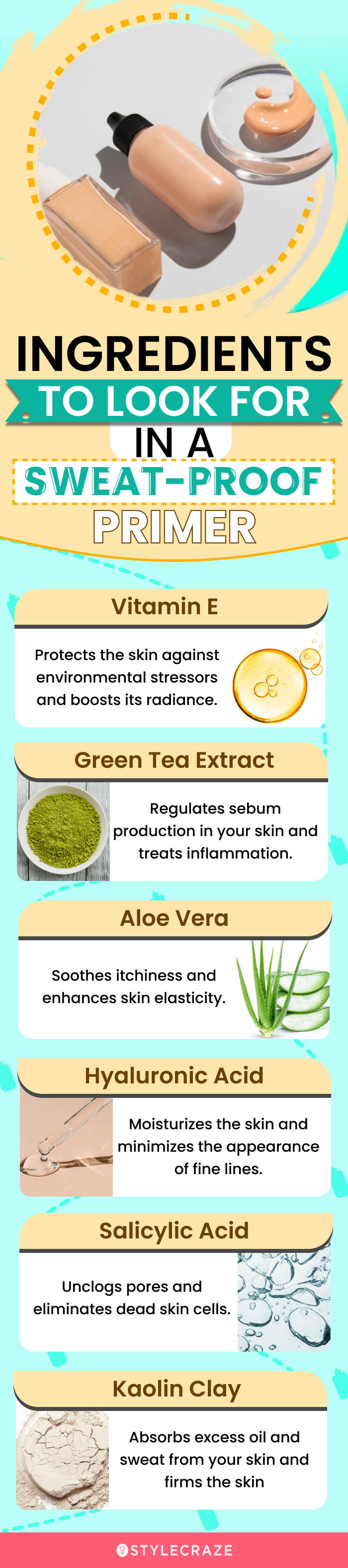 Ingredients To Look For In A Sweat-Proof Primer (infographic)