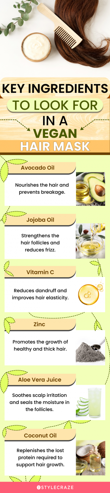 Key Ingredients To Look For In A Vegan Hair Mask (infographic)
