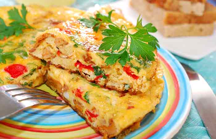 Low-FODMAP veggie omelet