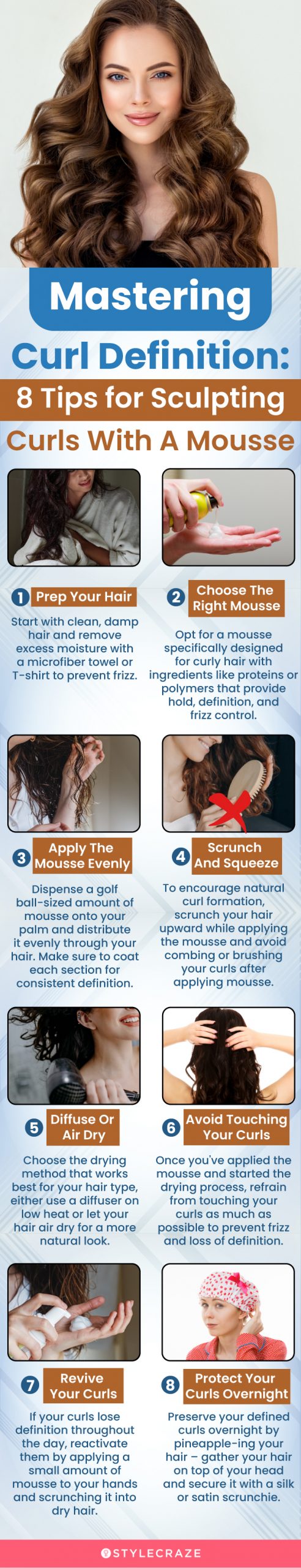 8 Tips for Sculpting Curls With A Mousse (infographic)