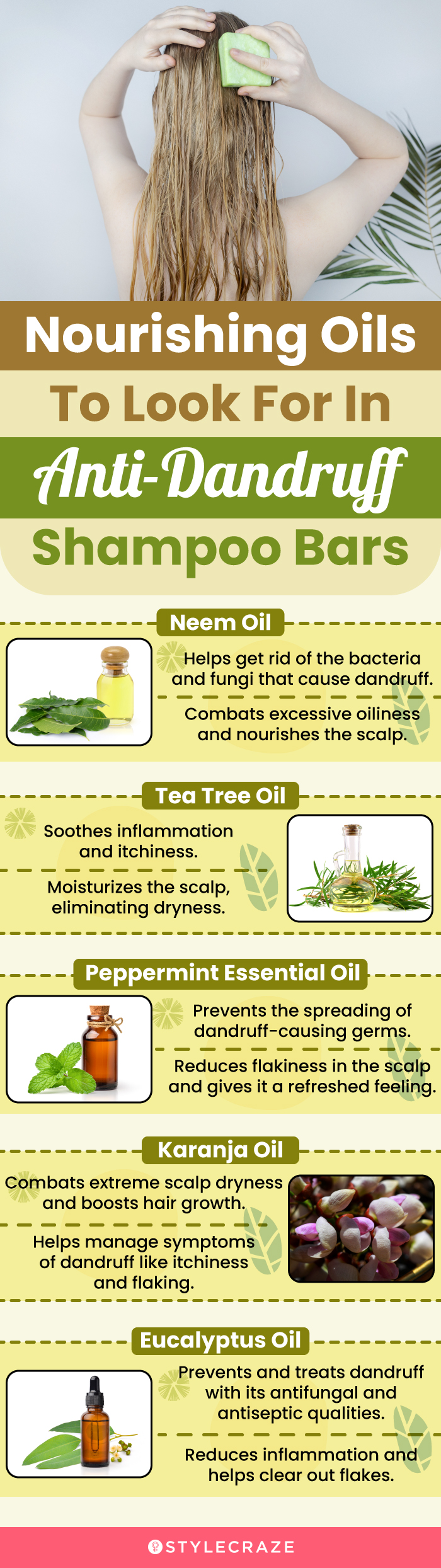 Nourishing Oils To Look For In Dandruff Shampoo Bars (infographic)