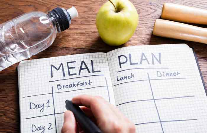 Woman meal planning