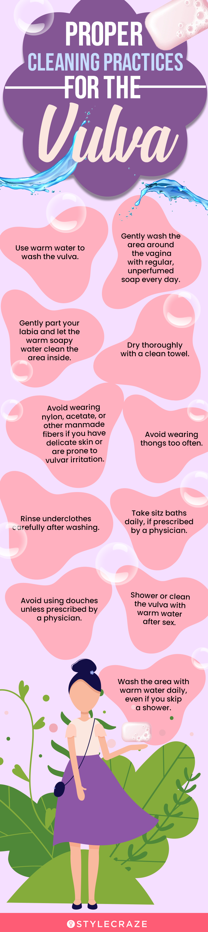 Proper Cleaning Practices For The Vulva (infographic)